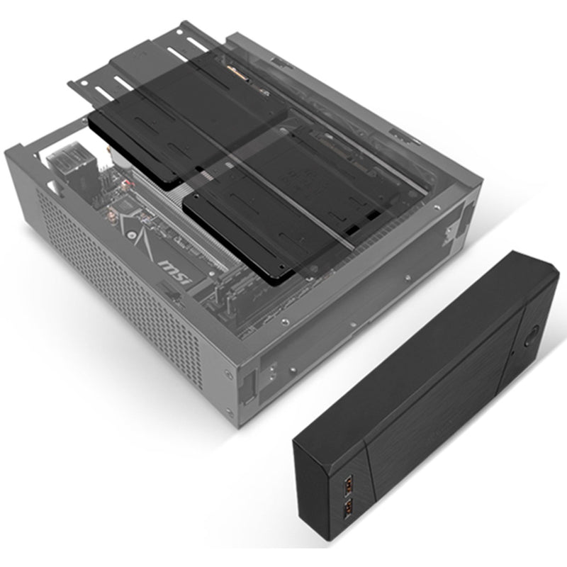 Laden Sie das Bild in Galerie -Viewer, Silverstone sst-ml10b htpc behuizing (zwart | 2x usb-a)