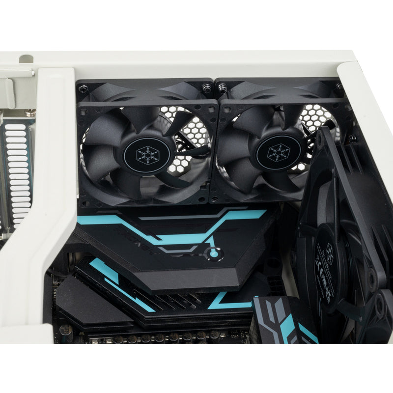 Load image into Gallery viewer, Silverstone flp01 htpc behuizing (crème | 2x usb-a | 1x usb-c)