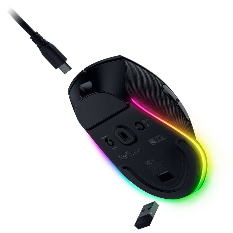 Chargez l'image dans la visionneuse de la galerie, Razer pro click v2 gaming muis (zwart, tot 30.000 dpi, usb-c bluetooth 2.4 ghz)