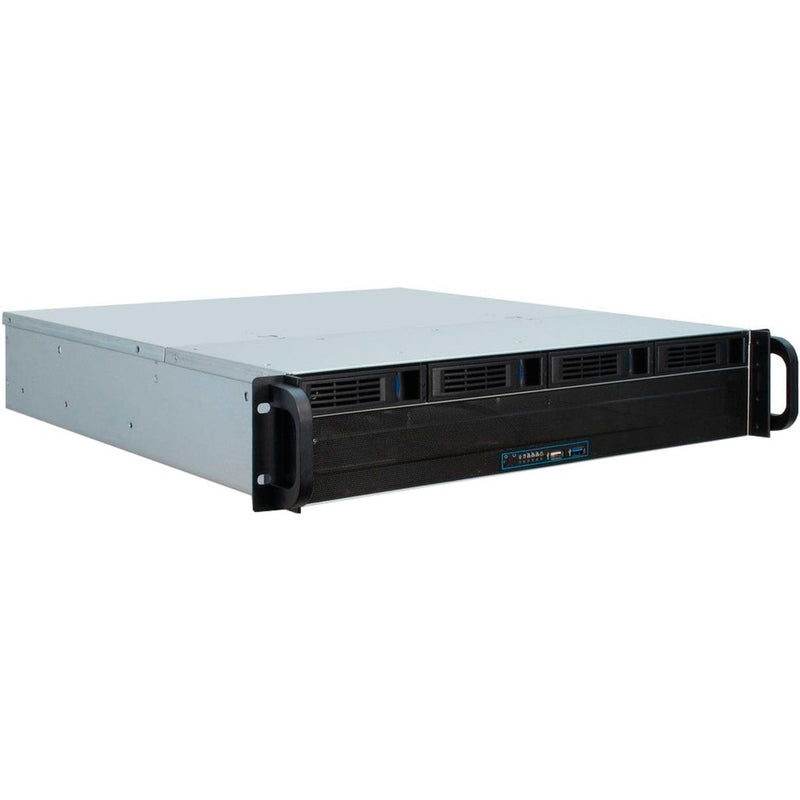 Load image into Gallery viewer, Inter-tech ipc 2u-2404l sata rack behuizing (zwart | 2x usb-a)