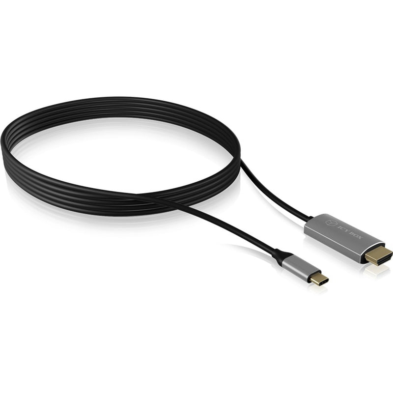 Load image into Gallery viewer, Icy box ib-cb020-c - usb-c (male) > hdmi (male) kabel (zwart, 1,8 meter)