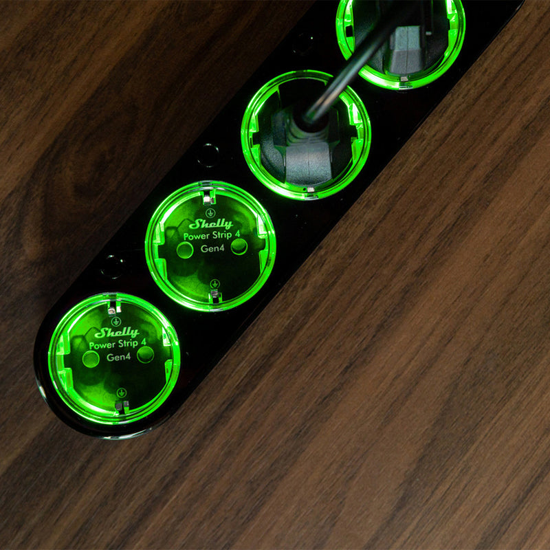 Load image into Gallery viewer, Shelly power strip gen4 stekkerdoos (zwart, wifi, bluetooth, zigbee)
