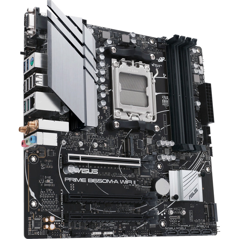 Load image into Gallery viewer, Asus prime b650m-a wifi ii socket am5 moederbord (zwart, raid, 2,5gb-lan, wlan, bt, sound, µatx)