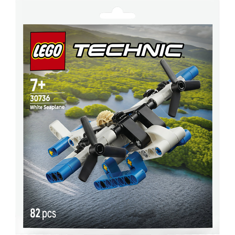 Afbeelding laden in galerijviewer, Lego technic 30736 wit watervliegtuig