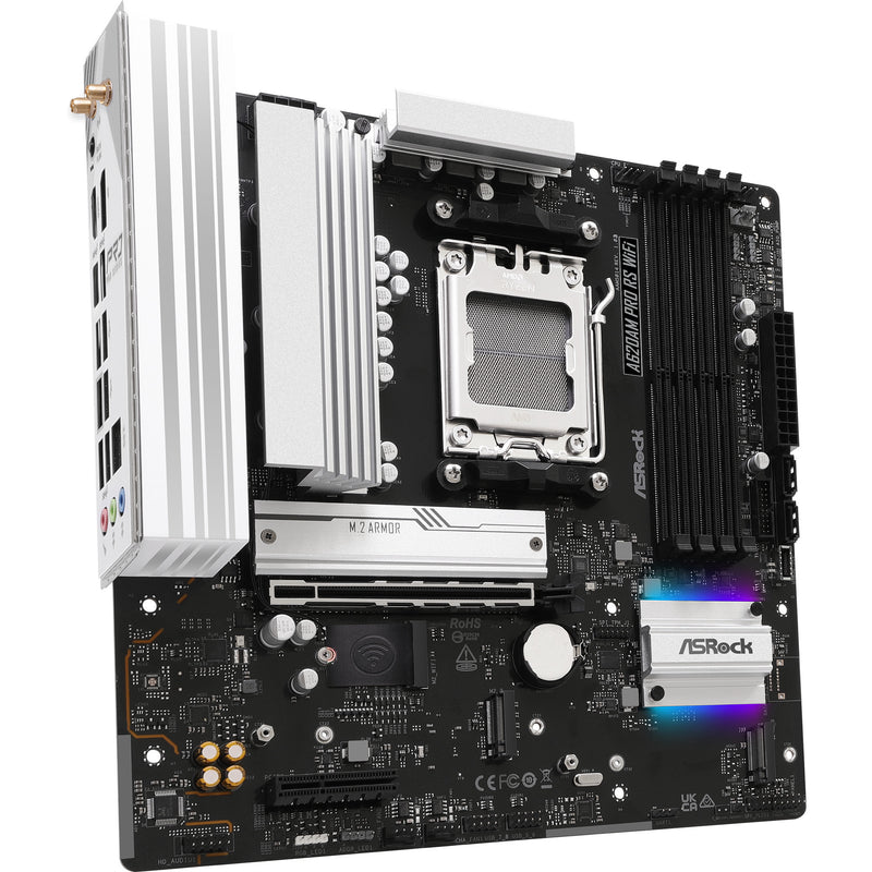 Afbeelding laden in galerijviewer, Asrock a620am pro rs wifi socket am5 moederbord (raid, 2.5 gb-lan, wlan, bt, sound, µatx)