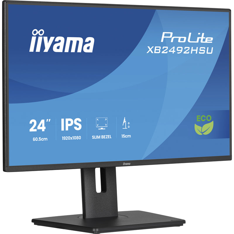 Load image into Gallery viewer, Iiyama prolite xb2492hsu-b1 24 monitor (zwart (mat), hdmi, displayport, 2x usb-a, usb-b, 120 hz)