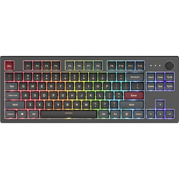 Load image into Gallery viewer, Montech mkey darkness tkl, toetsenbord (zwart, us lay-out, gateron g pro yellow, tkl, hot-swappable, rgb, pbt)