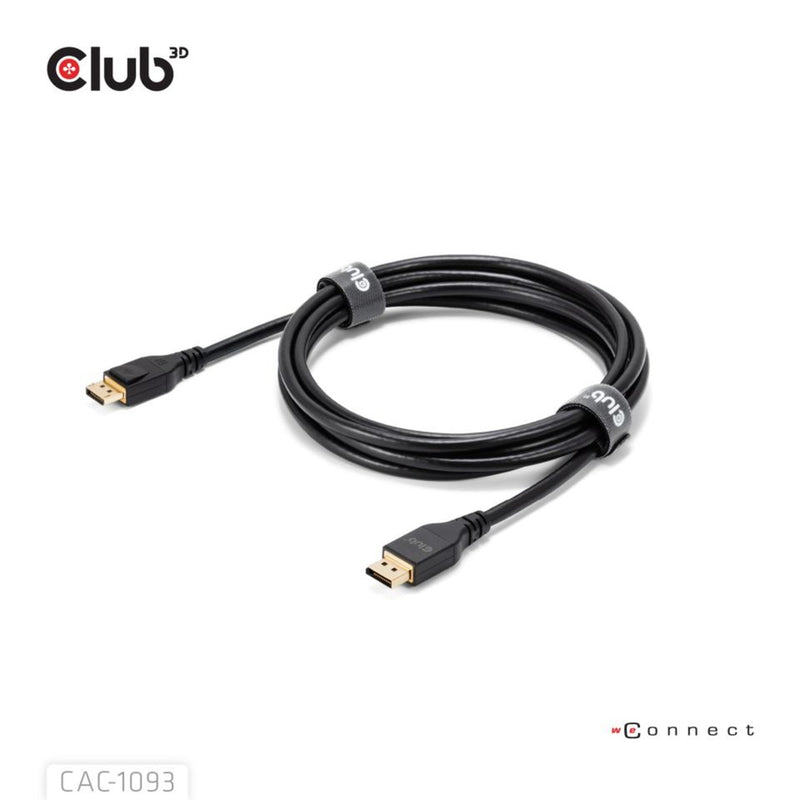 ギャラリービューアに画像をロードする, Club 3d displayport 2.1 vesa dp54 gecertificeerde kabel male-male (zwart, 3 meter, 4k 240hz, 8k 120hz, 54gbps)