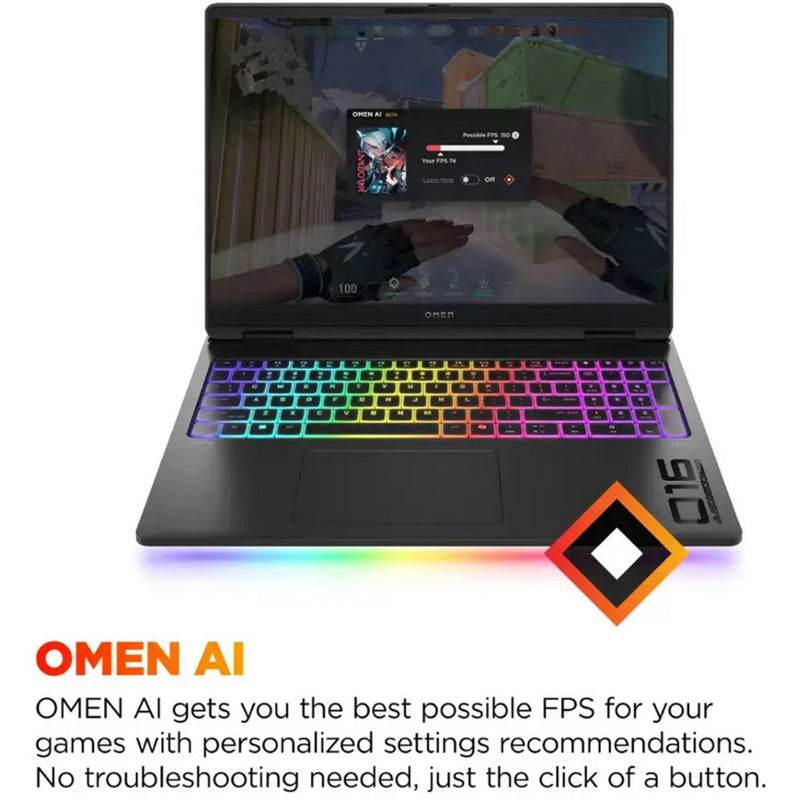 Load image into Gallery viewer, Hp omen max 16-ah0370nd 16 gaming laptop (zwart | core ultra 7 255hx | rtx 5070 ti | 32 gb | 2 tb ssd)
