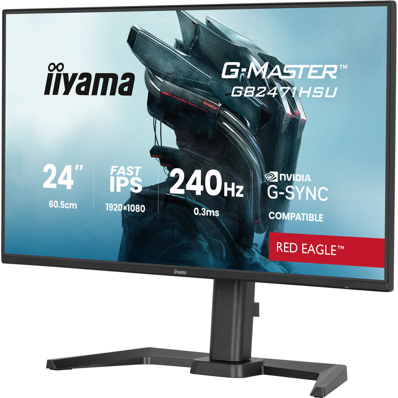 Load image into Gallery viewer, Iiyama g-master red eagle gb2471hsu-b1 23.8 gaming monitor (zwart, 2x hdmi, displayport, usb-a, usb-c, 240 hz)