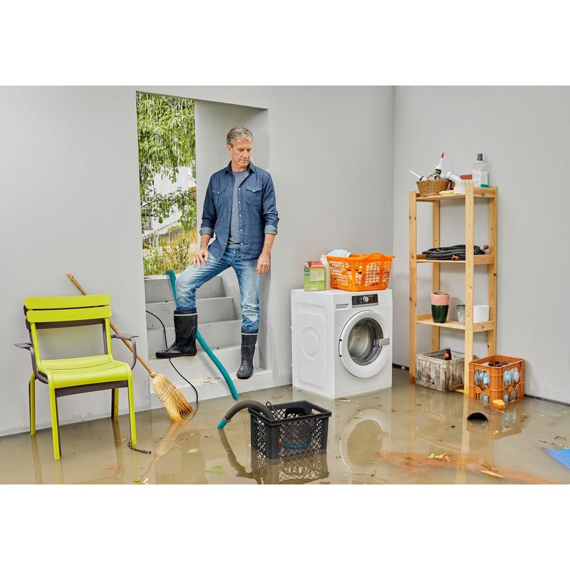 Load image into Gallery viewer, Gardena vuilwaterpomp 9000 set dompel- en drukpompen (zwart turquoise, 9041-20)