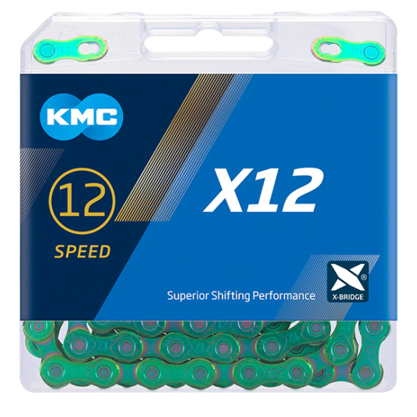 Load image into Gallery viewer, Kmc kette x12 chain x12 126 links aurora green