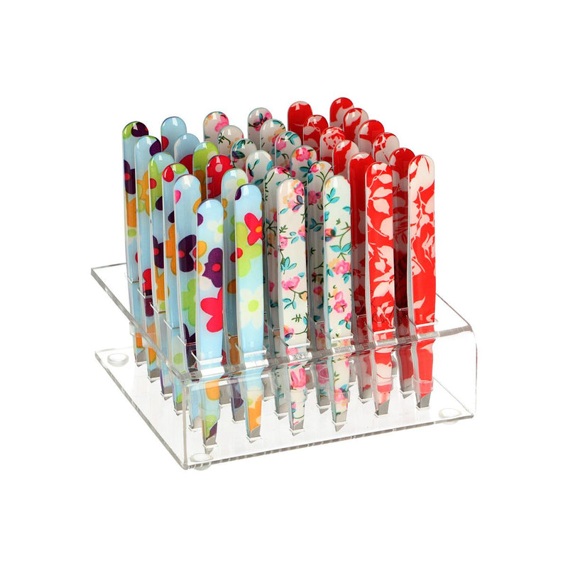 Load image into Gallery viewer, Face nail pincet bloemen assorti display 36 stuks