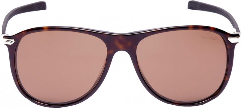Load image into Gallery viewer, Formula Zonnebril unisex rond cat.4 donkerbruin bruin