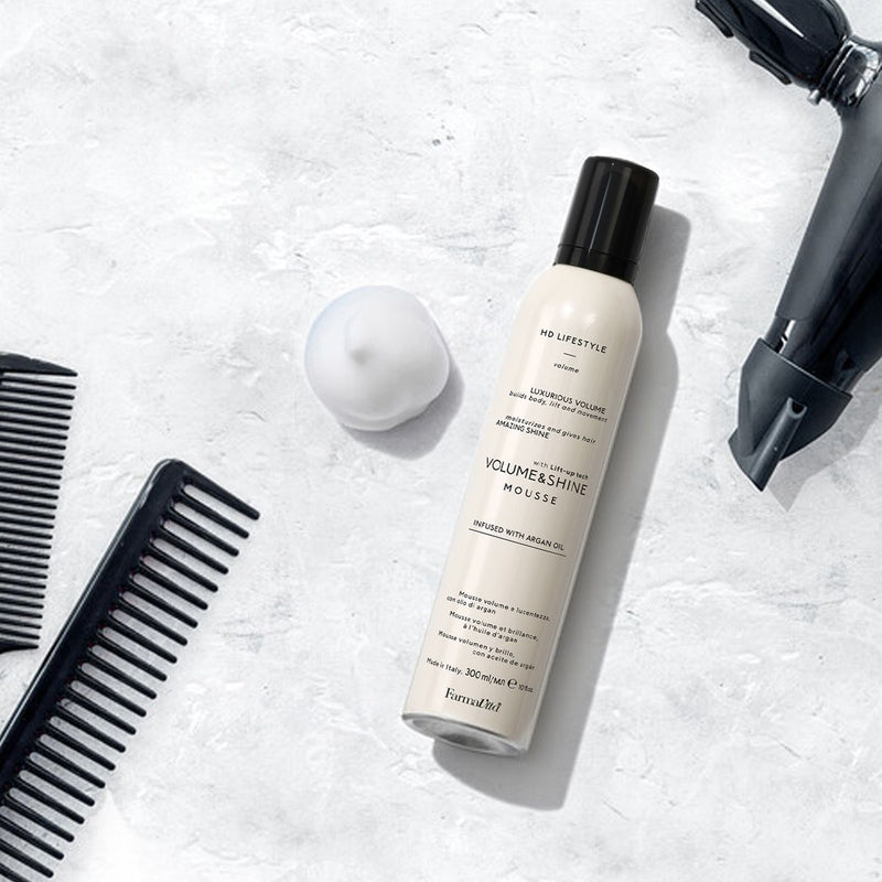 Load image into Gallery viewer, Farmavita hd lifestyle volume shine mousse 300ml