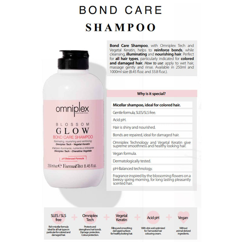 Load image into Gallery viewer, Farmavita omniplex blossom glow bond care shampoo 250ml