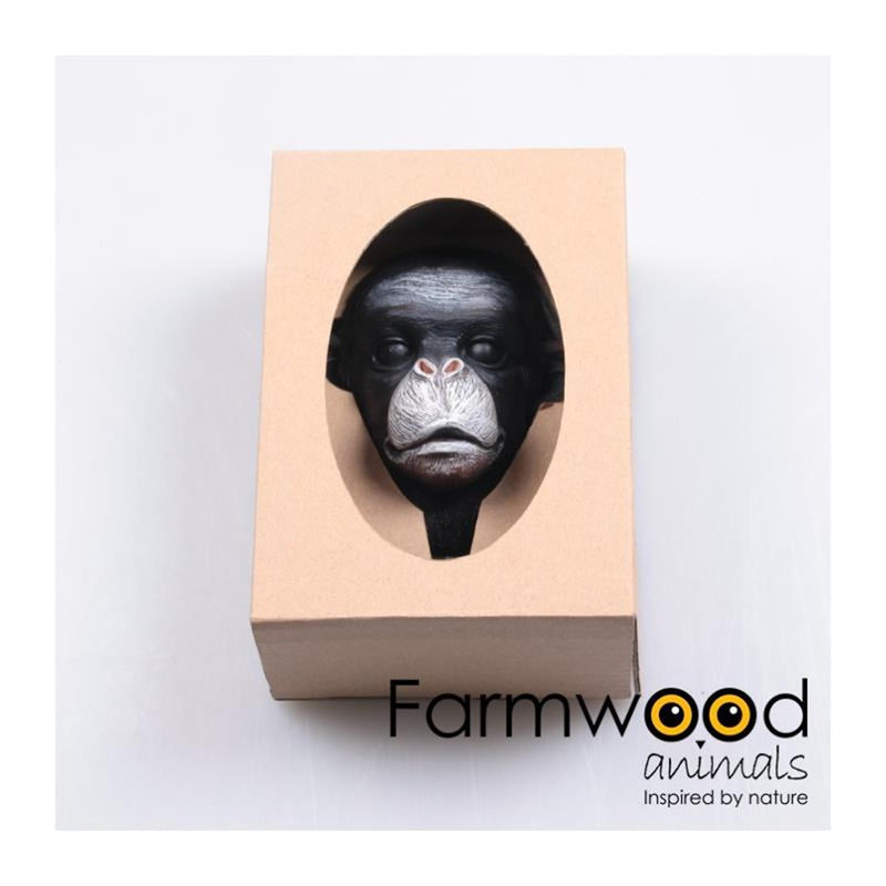 Afbeelding laden in galerijviewer, Farmwood animals kapstok haak hook'd! aap 4,5x8x12,5cm