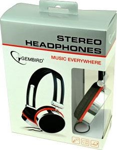 Cargue la imagen en el visor de la galería, Enzo gembird stereo hoofdtelefoon zwart rood