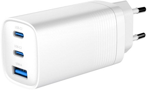 Laden Sie das Bild in Galerie -Viewer, Enzo gembird usb + 2x usb-c snellader | 65w | wit - 9540153