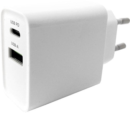 Laden Sie das Bild in Galerie -Viewer, Enzo gembird usb + usb-c snellader | 20w | wit - 9540151