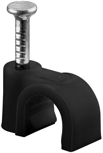 Load image into Gallery viewer, Enzo goobay kabelclip 6mm rond zwart box(100) - 4113231