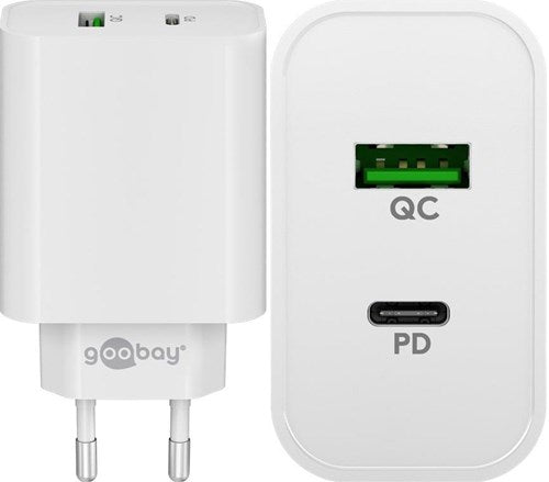 Load image into Gallery viewer, Enzo goobay usb + usb-c snellader 45w wit - 9550194