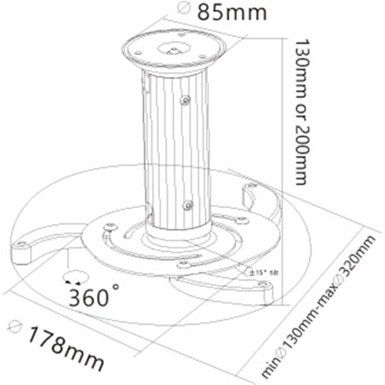 Load image into Gallery viewer, Goobay Projector Plafondmontage (M)