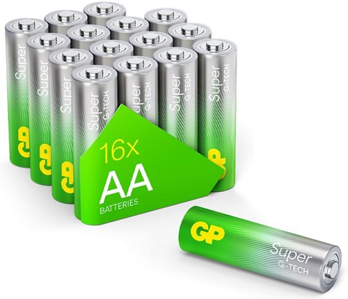 Load image into Gallery viewer, Super alkaline AA-batterijen 16PK