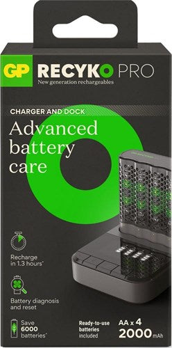 Load image into Gallery viewer, Gp batterijlader usb 1,3h met 4x2100ma aa batterij - 3503077