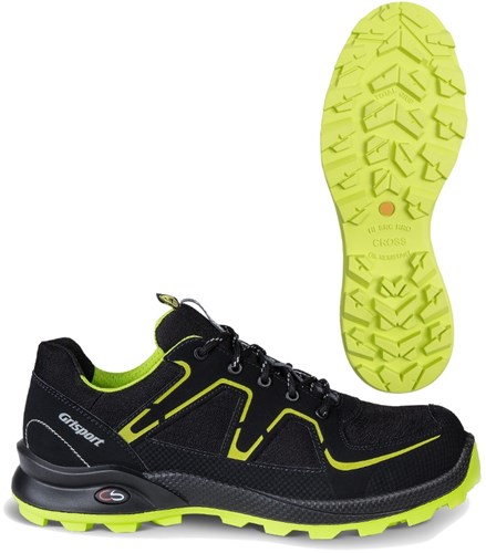 Cargue la imagen en el visor de la galería, Grisport safety cross safety xtrail 3365 laag s3 zwart lime - maat 42 - 00.049.010.42