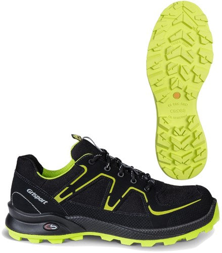 Cargue la imagen en el visor de la galería, Grisport safety cross safety xtrail 3365 laag s3 zwart lime - maat 45 - 00.049.010.45