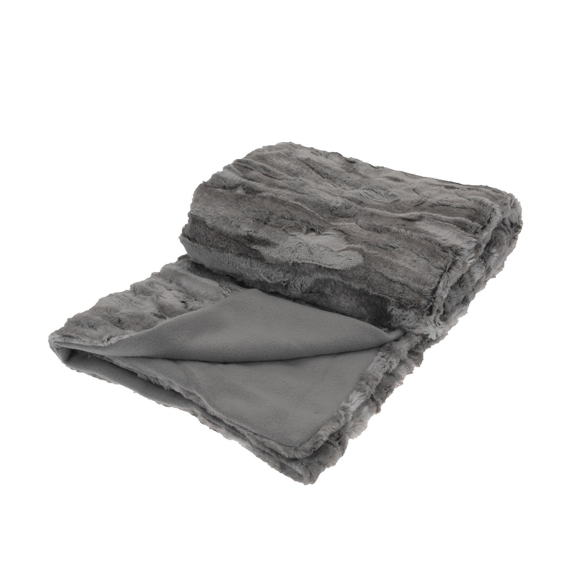 Chargez l'image dans la visionneuse de la galerie, H s plaid fleece vacht grijs 130x150cm