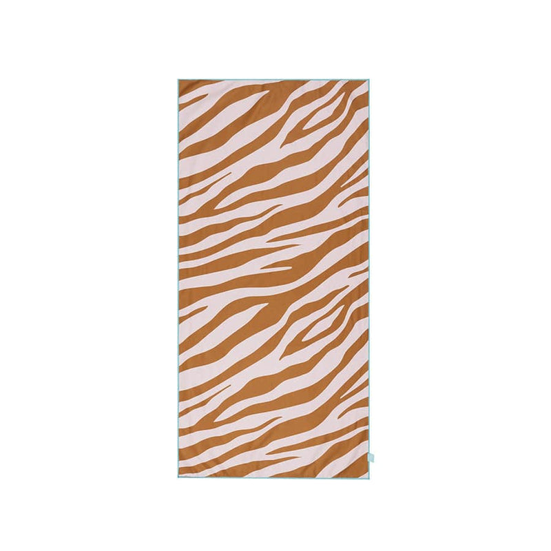 Cargue la imagen en el visor de la galería, Vibrant stripes | oranje wit microvezel handdoek 135 x 65 cm