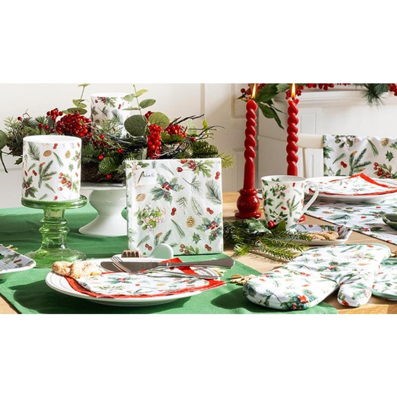 Load image into Gallery viewer, Ambiente glas winter greenery 200ml wit