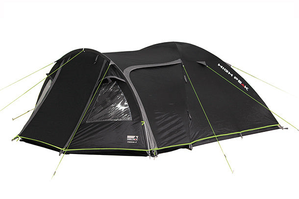 Load image into Gallery viewer, High peak Familietent Meso 4-persoons 360 x 240 x 130 cm zwart