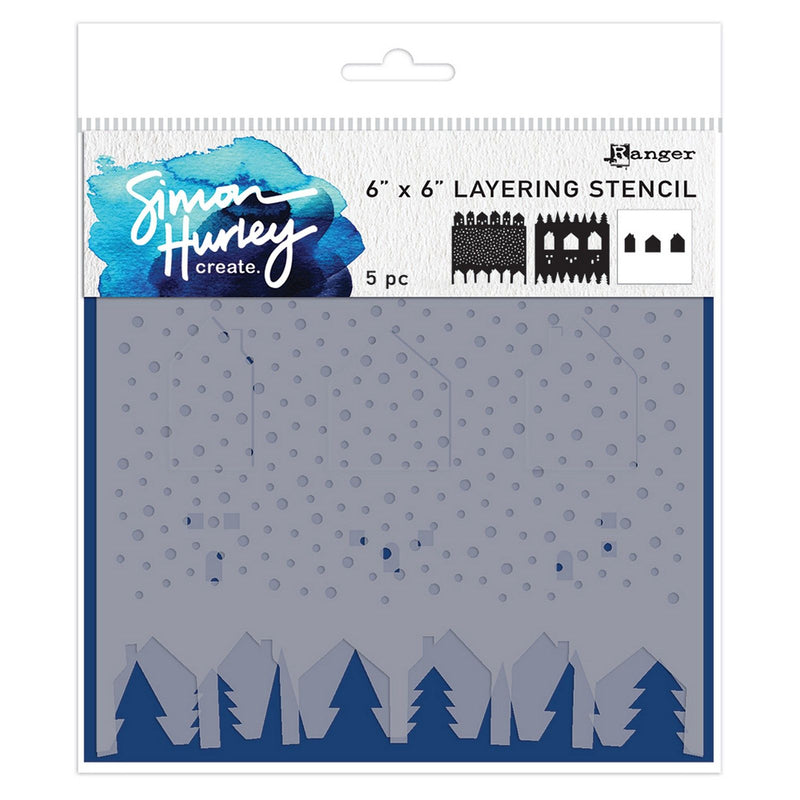 Load image into Gallery viewer, Ranger ink ranger • simon hurley create, winter scene maker stencil set 3 pieces