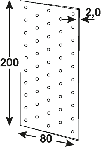 Load image into Gallery viewer, Connex geperforeerde plaat 80x200x2 vz - hv2060