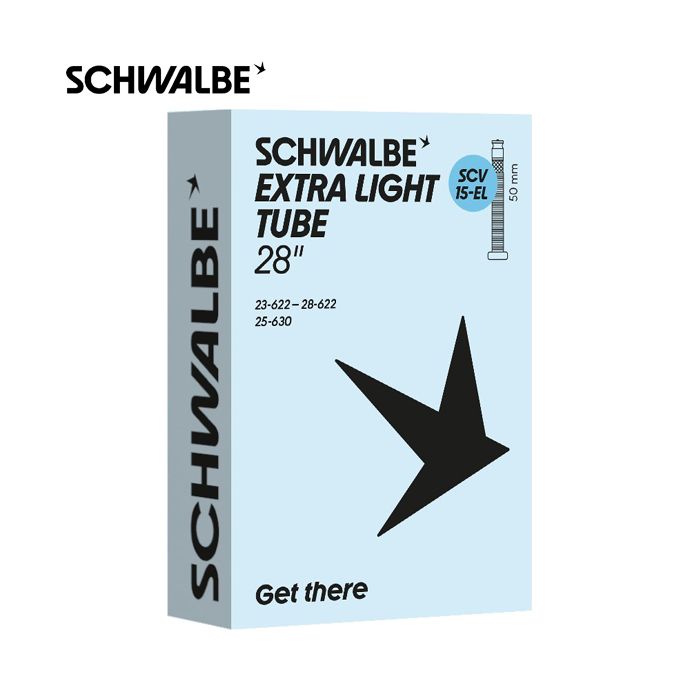 Afbeelding laden in galerijviewer, Schwalbe binnenband scv15-el 23 28-622 630 50mm zwart