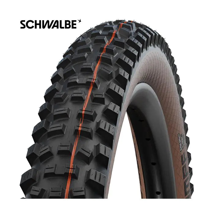 Afbeelding laden in galerijviewer, Vouwband Schwalbe Hans Dampf Super Trail 29 x 2.35 60-622 mm - bronze sidewall