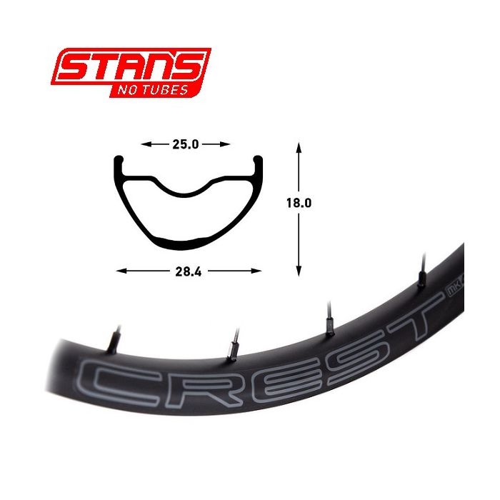 Cargue la imagen en el visor de la galería, Stans stan's crest mk4 rim - 29'' - 32h - black gray