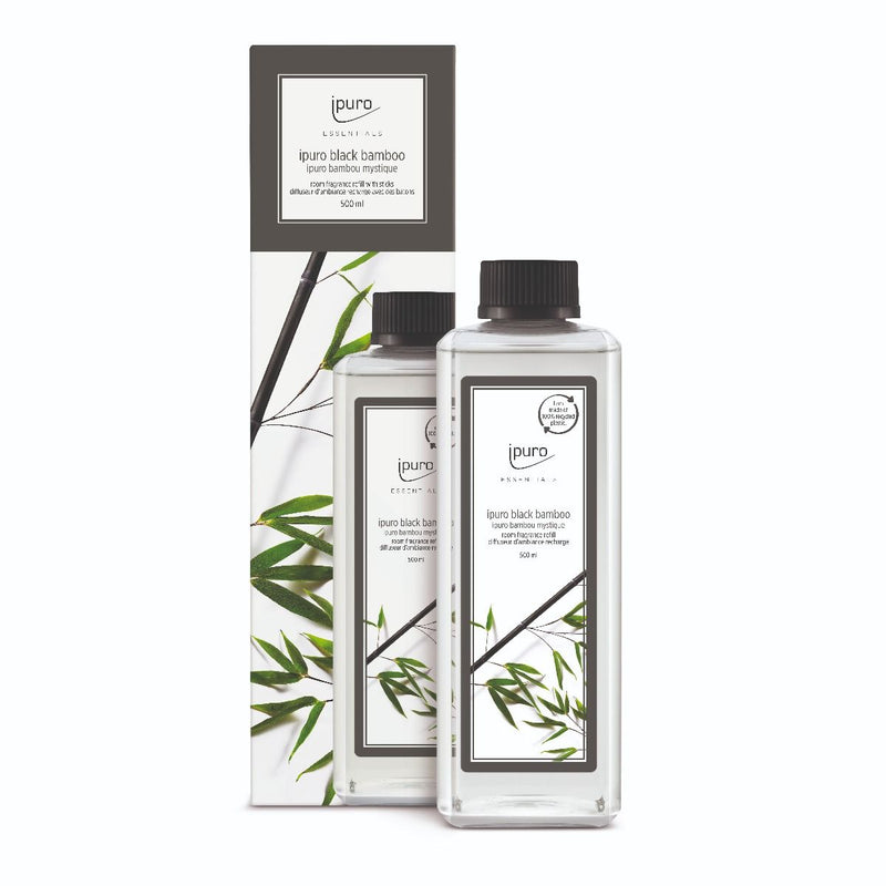 Load image into Gallery viewer, Ipuro geurdiffuser navulling black bamboo 500ml