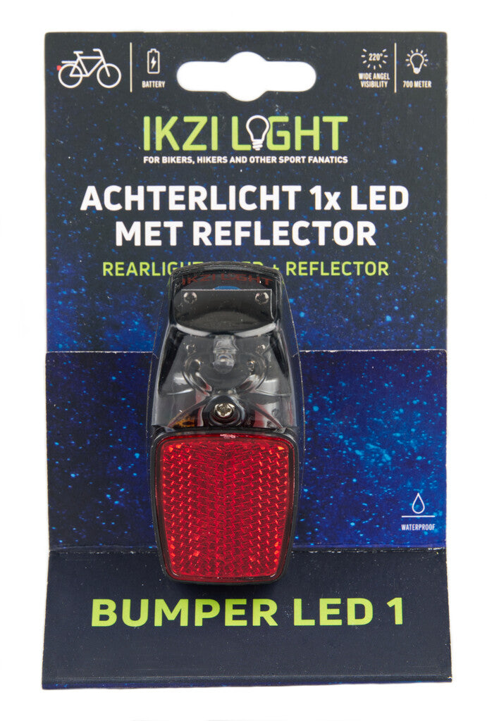Load image into Gallery viewer, Ikzilight achterlicht reflector 1xled rood op kaart