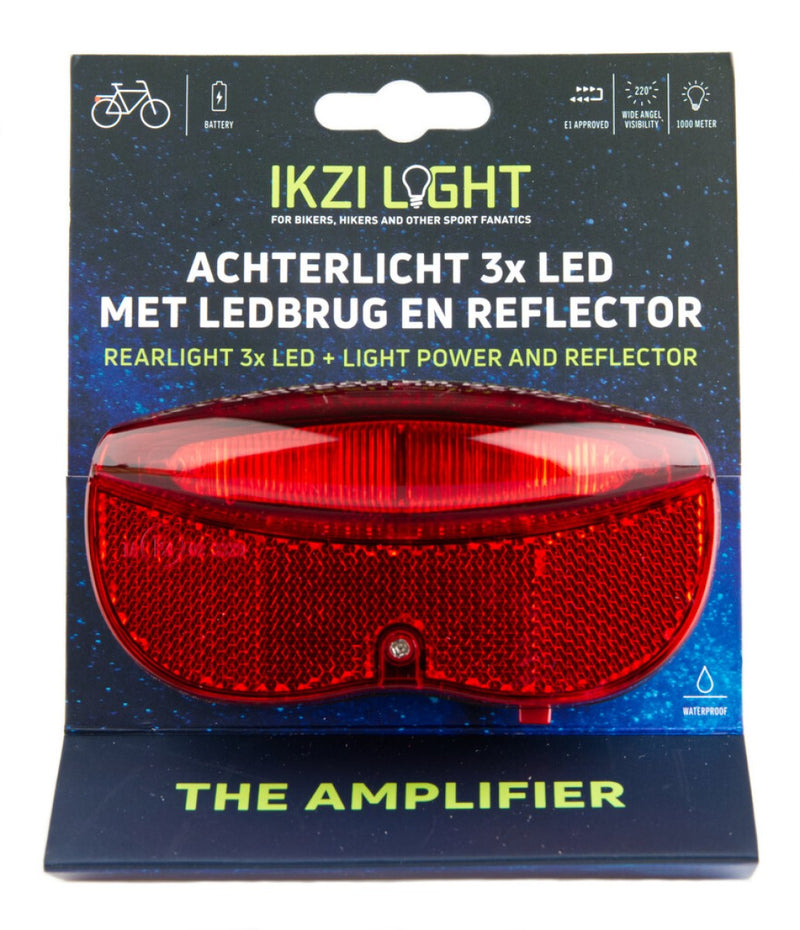 Afbeelding laden in galerijviewer, Ikzilight achterlicht batterij aan uit 3xled 50 mm op kaart