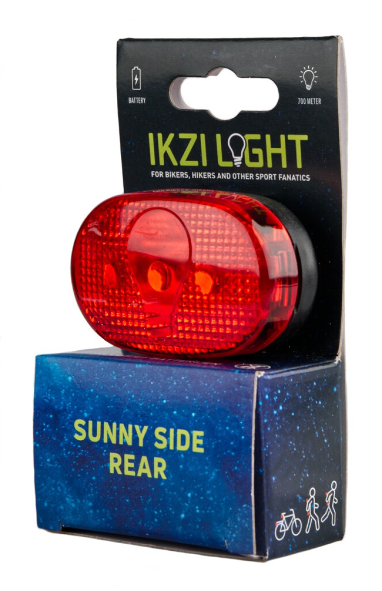 Load image into Gallery viewer, Ikzilight achterlicht 3-led rood inclusief batterijen op kaart
