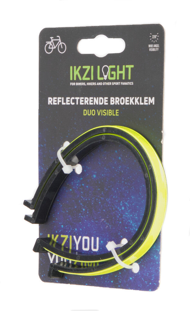 Load image into Gallery viewer, IKZI Reflecterende broekklemmen IkziLight Duo Visible set à 2 stuks