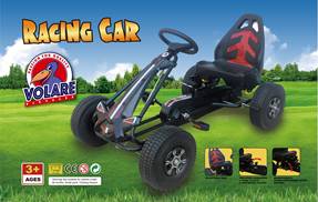 Load image into Gallery viewer, Volare go kart racing car - jongens - groot - luchtbanden - zwart