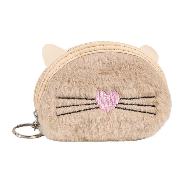 Chargez l'image dans la visionneuse de la galerie, Clayre eef portemonnee beige kat poes 12x2x9cm