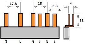 Afbeelding laden in galerijviewer, Enzo kamrail 2 fase 6pol. 17,8mm gebogen wit - 4000290