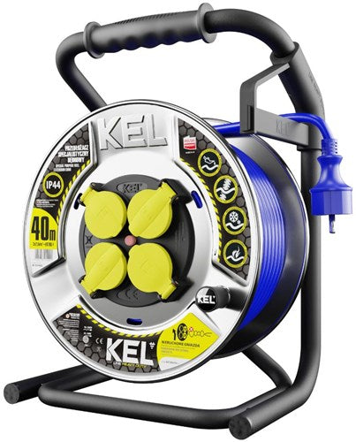 Chargez l'image dans la visionneuse de la galerie, Enzo kel kabelhaspel prof h07bq-f 3x2,5qmm 40m blauw - 1167340