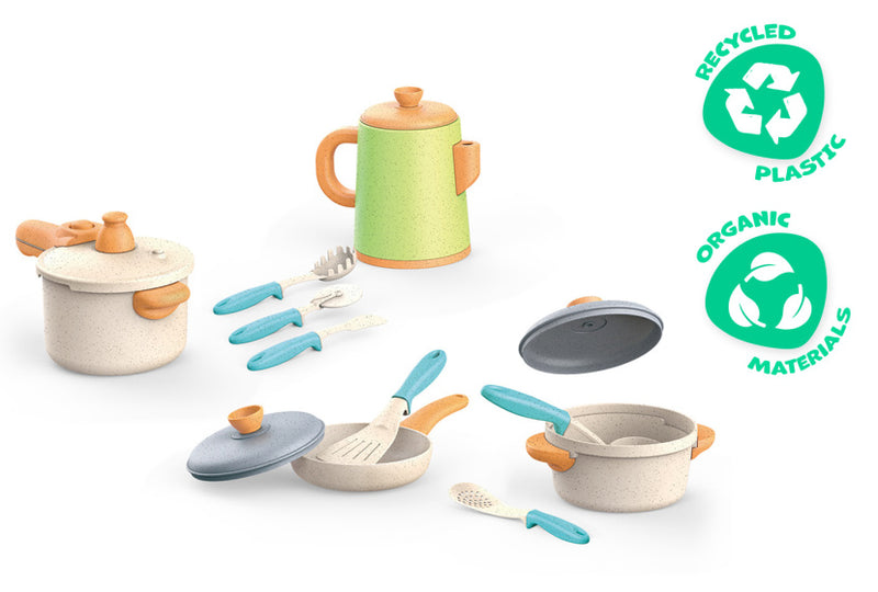 Load image into Gallery viewer, Kitchen toys kookgerei keukenaccessoires speelset gerecycled